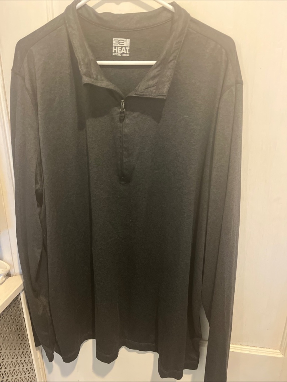 32 Degrees Heat black long-sleeve quarter-zip pullover